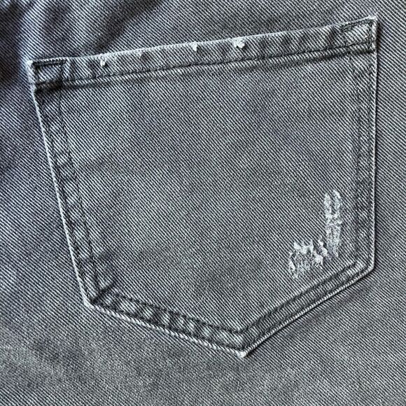 Black women’s size 10 Denim co black frayed distressed 100% cotton jean shorts - Picture 8 of 11